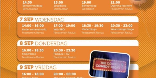 Programma Oranjeweek 2022